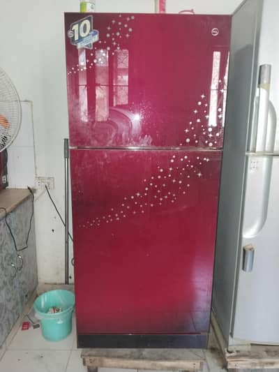2 door glass refrigerator