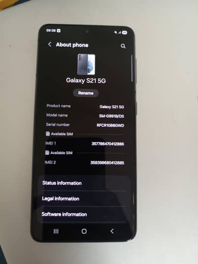 Samsung Mobile S21 5G Like New