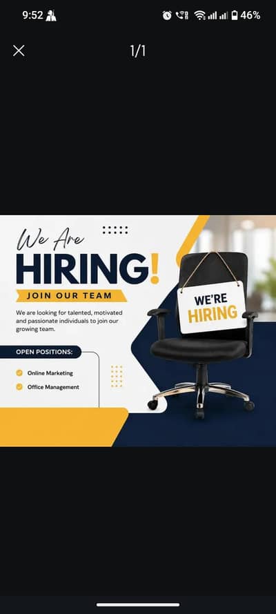 WE'RE HIRING MALE ANS FEMALES STAFF FOR OFFICE WORK AND ONLINE WORK