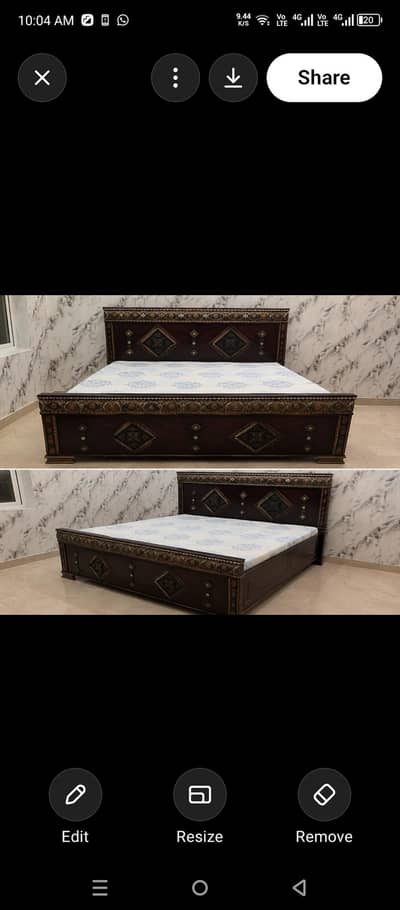 wood bed