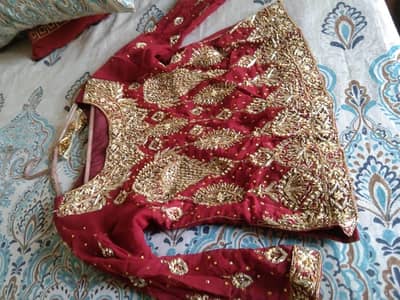 mehroon color pure shifoon handmade lehnga