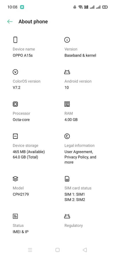Oppo a15 s