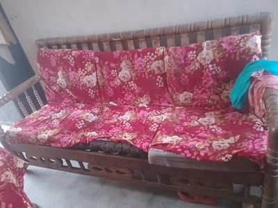Wood sofa set