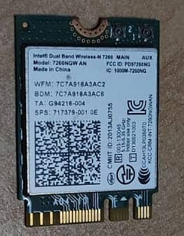 7260NGW Wifi + Bluetooth Card