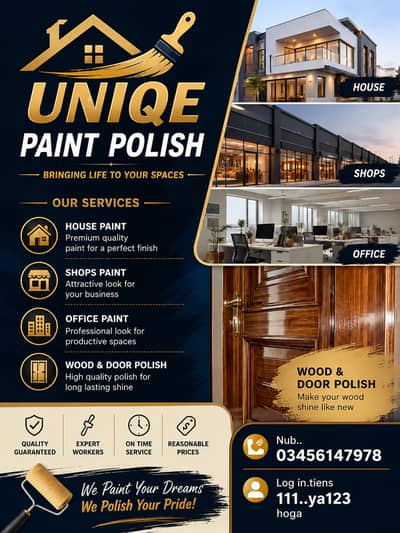 Short & catchy: Professional Paint & Wood Polish Services | House •
