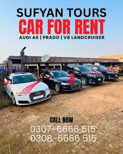 RENT A CAR AUDI A6, PRADO, V8, LANDCRUISER, LIMO CAR RENTAL FORTUNER