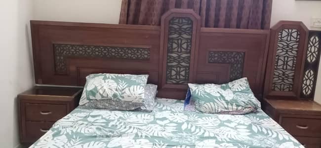 bed and showcase