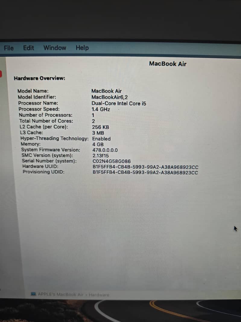 MacBook air 2014 version 3