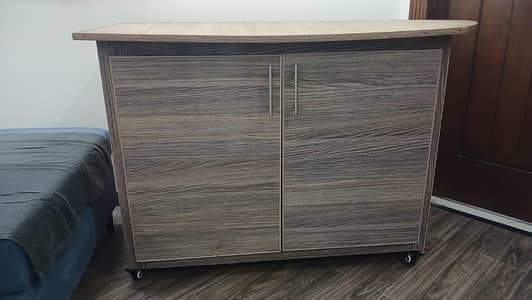 Iron Stand with storage Compartment