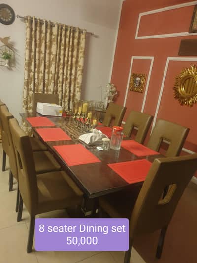Designer Dining Table with 8 chairs just 50k