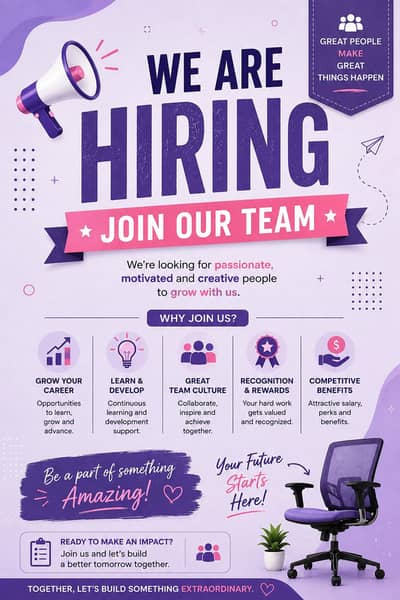WE ARE HIRING MALE AND FEMALE STAFF FOR OFFICE WORK