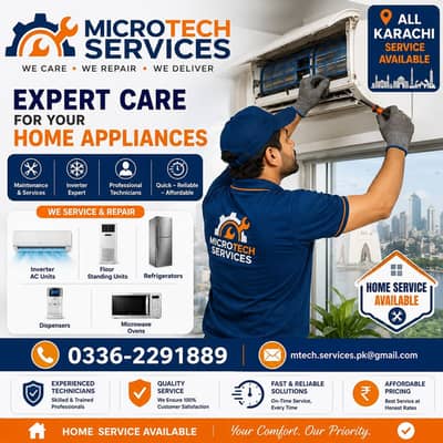 Repair Services - Fridge/AC/Microwave/Deep Freezer/Dispenser/Geyser