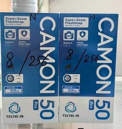 tecno camon 50 pro 8GB 256 GB official PTA approve