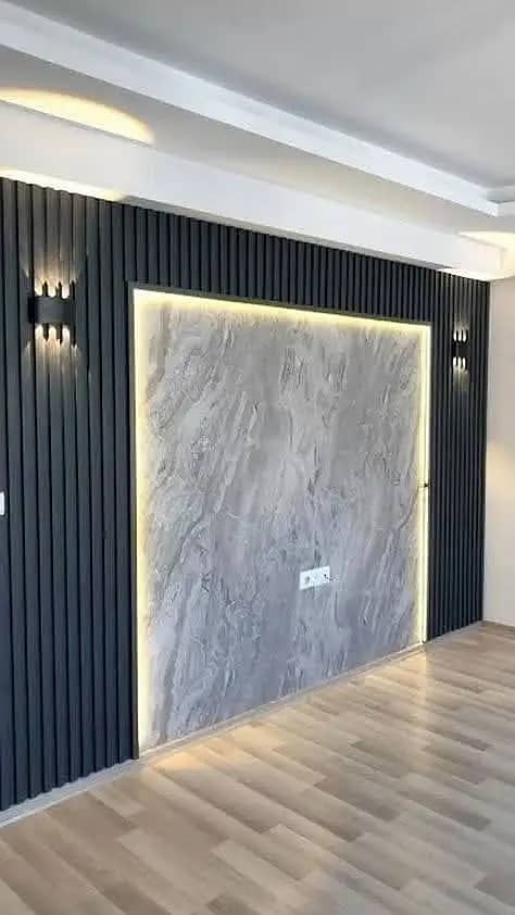 PVC wallpanel- Wpc wallpanel-Fluted wall panel-Solid panel-Media wall 5