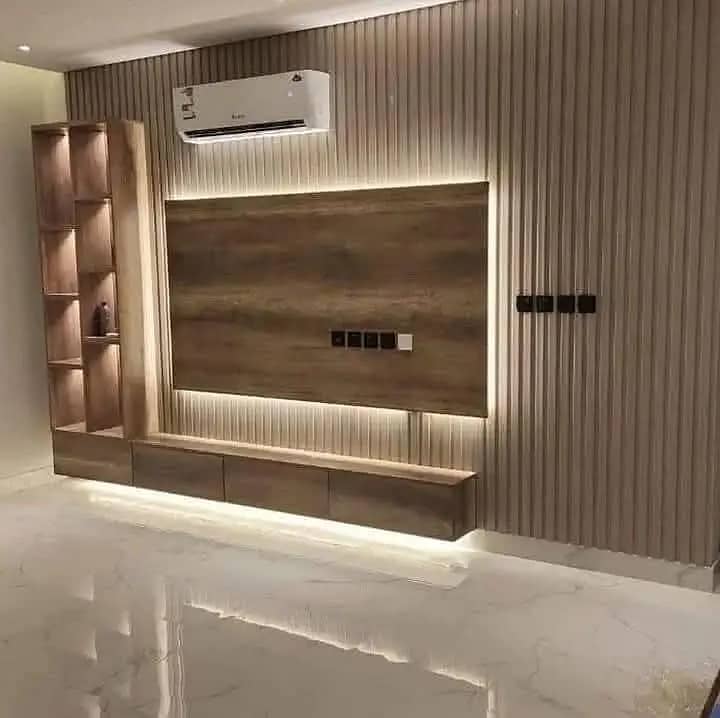 PVC wallpanel- Wpc wallpanel-Fluted wall panel-Solid panel-Media wall 7