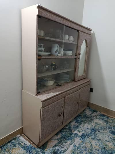 “Crockery Showcase / Wooden Cabinet – Good Condition”