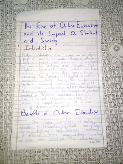 Handwritten Assignment Writing Service