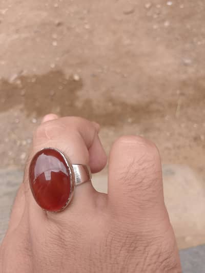 Top Quality Pure Yamni Aqeeq With Ring.