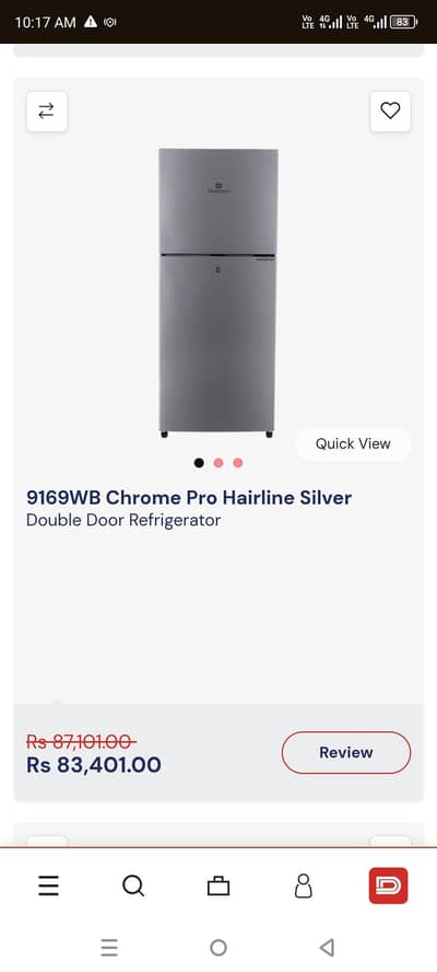 Brand New Box Pack Dawlance 9178LF Inverter Refrigerator – Never Used