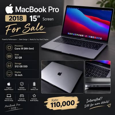 MacBook Pro 2018 15 Inche i9 32/512
