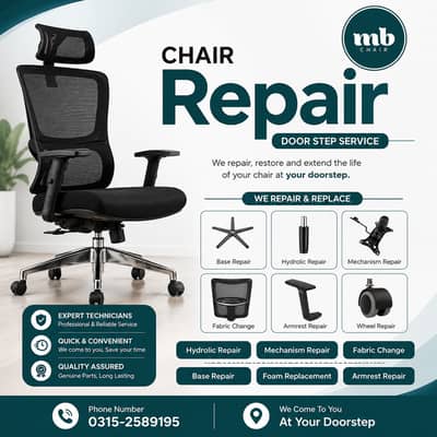 Revolving Chair /Office chair Repairing/ Gaming Chair Repair services