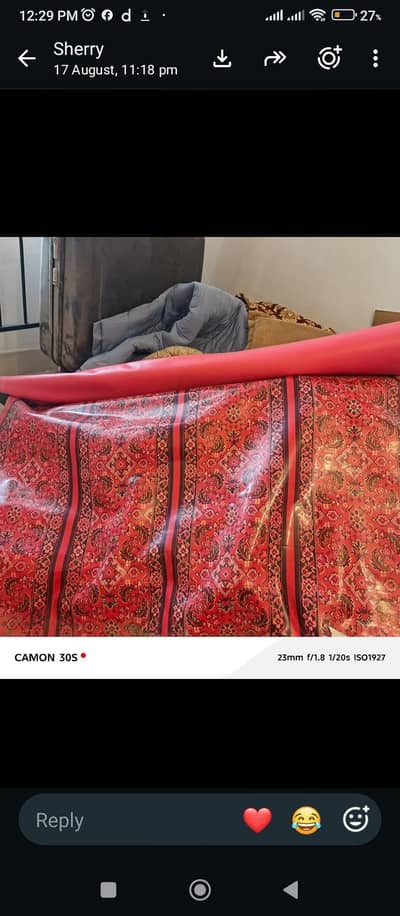red colour Artistic touch mat with multiple usage.