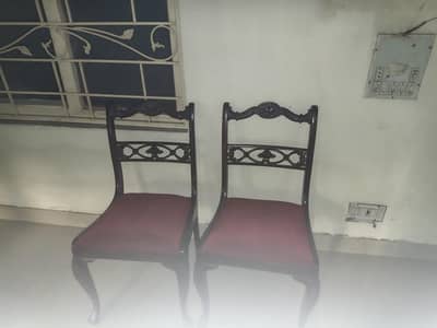 wood chair and table