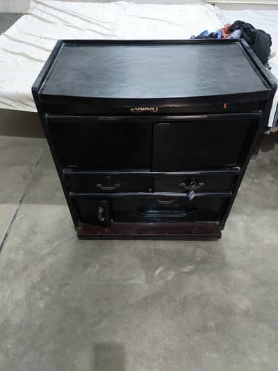 TV Trolley with Glass Doors