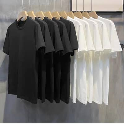 200g cotton small shoulder short sleeve T-shirt mens and women's with