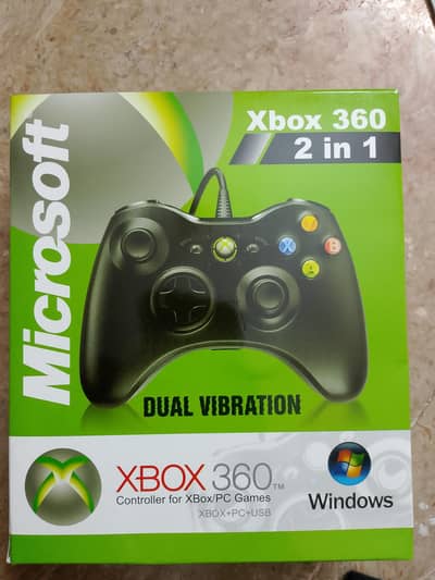 Xbox 360 with 380 GB hard and 2 wired 1 wireless controller box packed