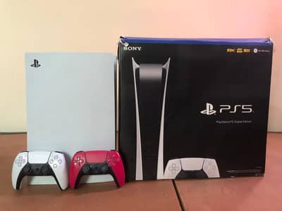 PS5 fat / Digital Edition / 1 TB / Extra Red Controller / With PS5 Box