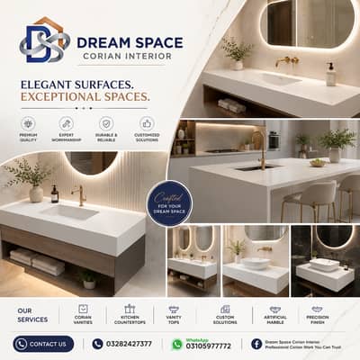 Corian Vanity - Bath Vanity - Marble Vanity - Kitchen Top - Vanity