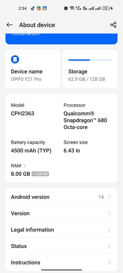 OPPO F21 Pro