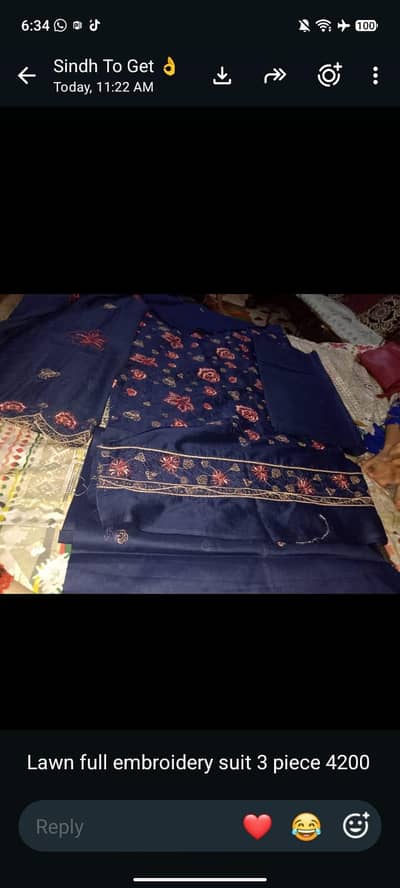 lawn 3piece suit embroidery