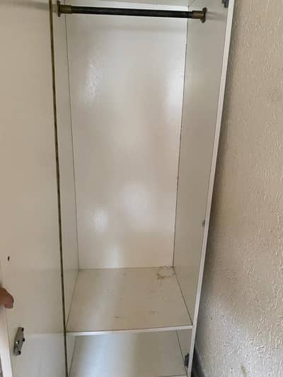 White Office Storage Cabinet / Almirah with Lock – For Sale