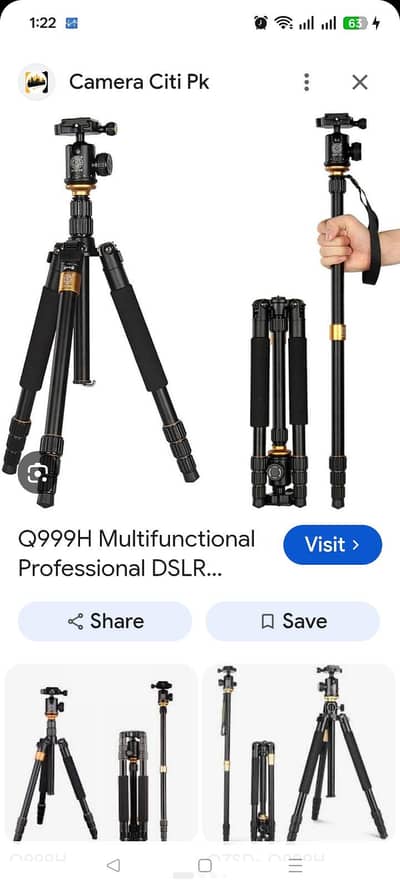 Multifunctional Professional DSLR Tripod and Monopod