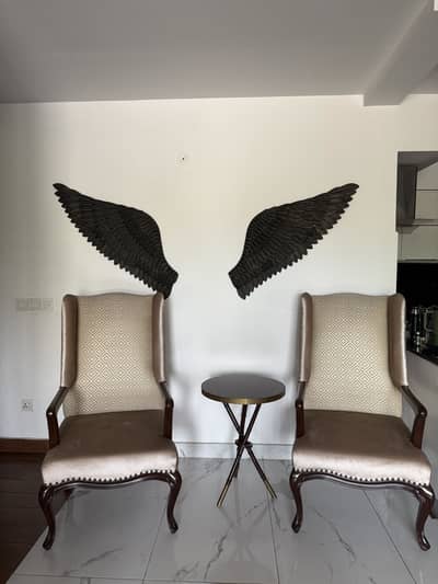 Elegant Vintage Wooden Armchairs – Set of 2 Condition as New
