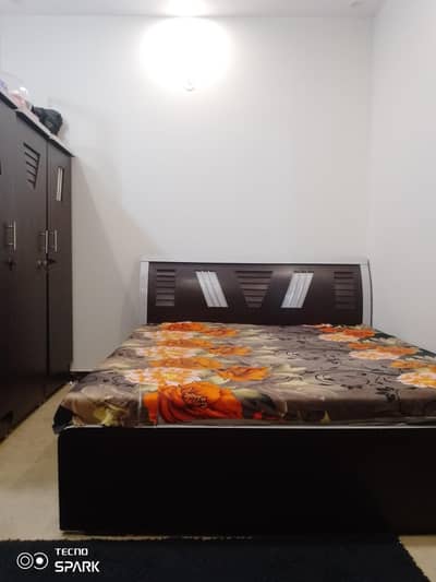 Wooden bed set +Wooden Wardrobe + Wooden dressing table