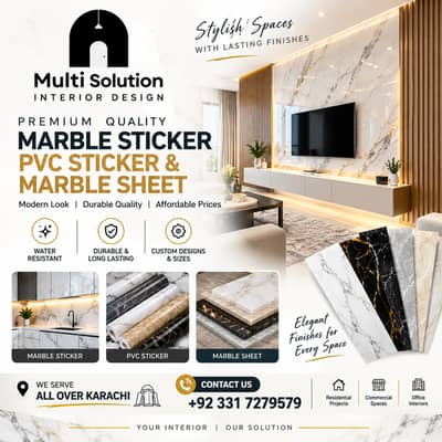 Marble Sticker - Pvc Marble Sheet - Wall Sticker - Laminated Sticker