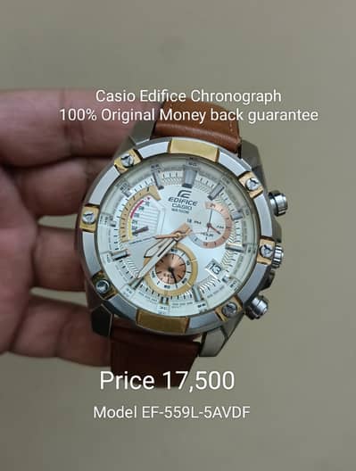 Casio Edifice Chronograph (100%Original)  Model EF-559L-5AVDF