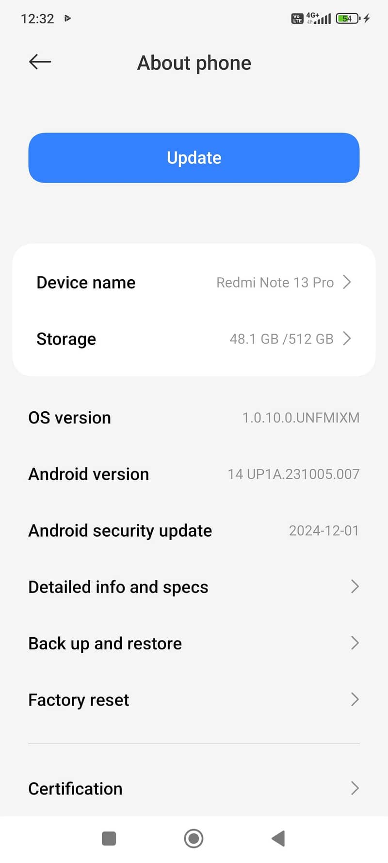 REDMI NOTE 13 pro 12+6/512 8