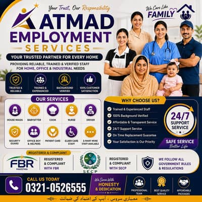 Maids / House Maids / cook / House chef / Baby Sitter maid available