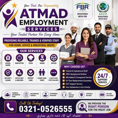 Maids / House Maids / cook / House chef / Baby Sitter maid available.