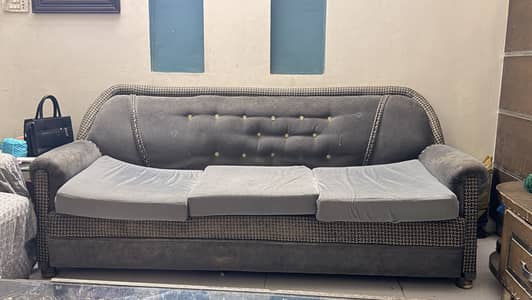 Grey sofa set (6 seater)