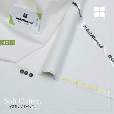 Original Gul Ahmed soft cotton - men's unstitched suit - 4.5 meter