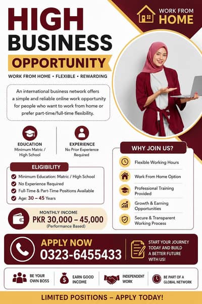 work from home career opportunity