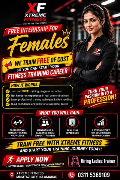 Fitness Trainer need in Islamabad