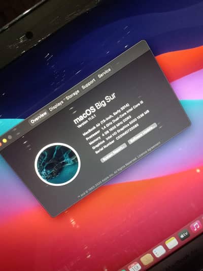 MacBook air 2014 4 GB 128 SSd core i5