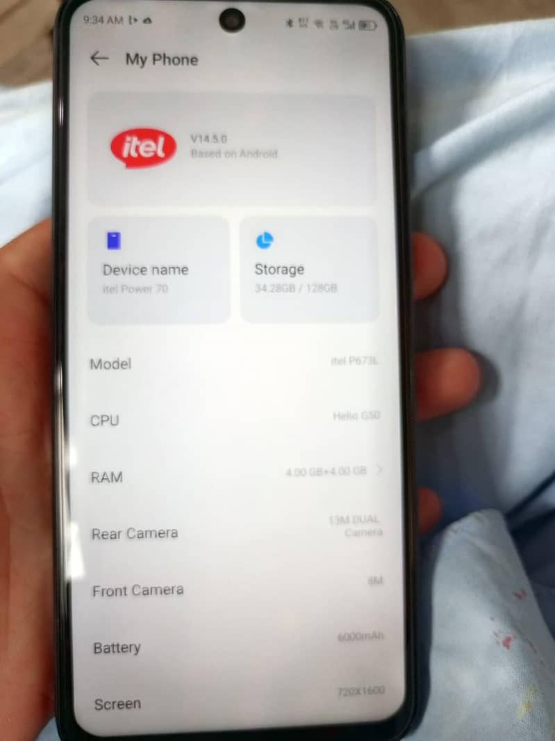 Itel A70 2