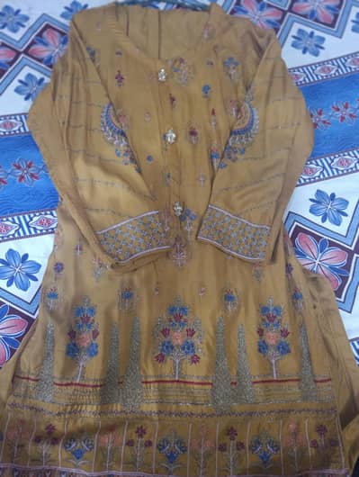 3pcs suit with embroidery